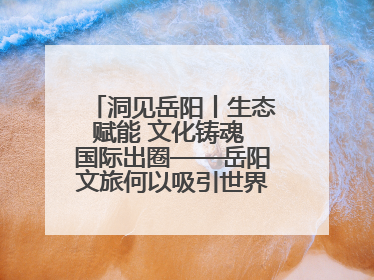 洞见岳阳丨生态赋能 文化铸魂 国际出圈——岳阳文旅何以吸引世界目光？