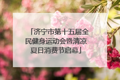 济宁市第十五届全民健身运动会暨清凉夏日消费节启幕