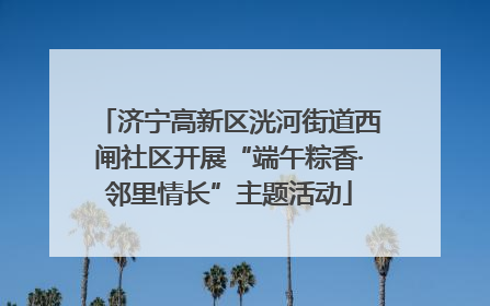 济宁高新区洸河街道西闸社区开展“端午粽香·邻里情长”主题活动