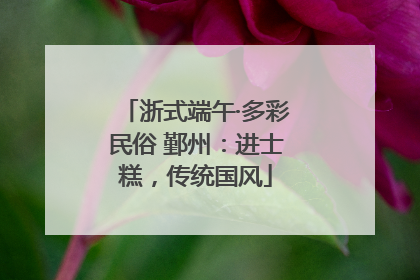 浙式端午·多彩民俗 鄞州：进士糕，传统国风