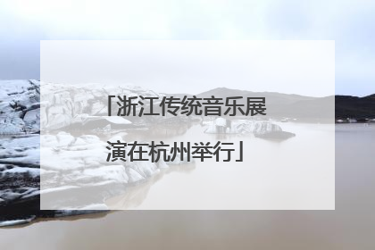 浙江传统音乐展演在杭州举行