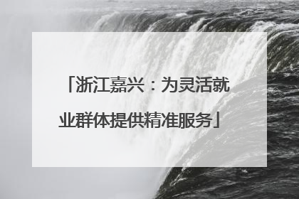 浙江嘉兴：为灵活就业群体提供精准服务
