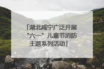 湖北咸宁广泛开展“六一”儿童节消防主题系列活动
