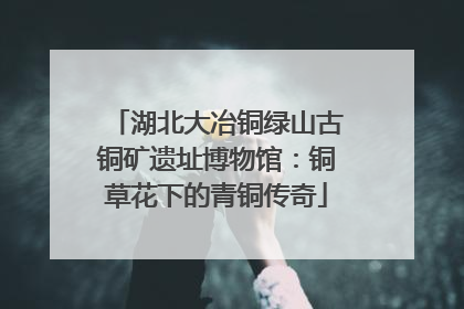 湖北大冶铜绿山古铜矿遗址博物馆：铜草花下的青铜传奇