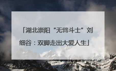 湖北崇阳“无臂斗士”刘细谷：双脚走出大爱人生