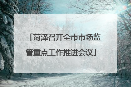菏泽召开全市市场监管重点工作推进会议