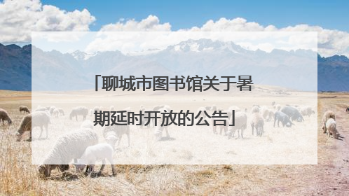 聊城市图书馆关于暑期延时开放的公告