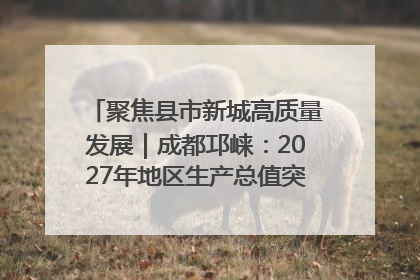 聚焦县市新城高质量发展｜成都邛崃：2027年地区生产总值突破550亿元、建成五百亿级园区