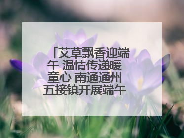 艾草飘香迎端午 温情传递暖童心 南通通州五接镇开展端午民俗传承活动