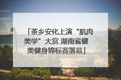 茶乡安化上演“肌肉美学”大赏 湖南省健美健身锦标赛落幕