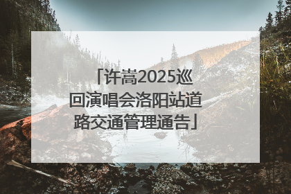 许嵩2025巡回演唱会洛阳站道路交通管理通告