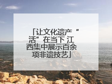 让文化遗产“活”在当下 江西集中展示百余项非遗技艺