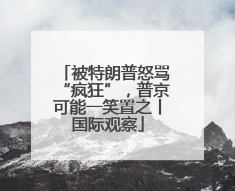 被特朗普怒骂“疯狂”，普京可能一笑置之丨国际观察