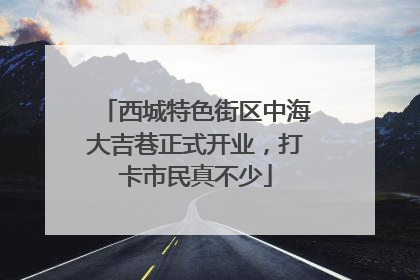 西城特色街区中海大吉巷正式开业，打卡市民真不少