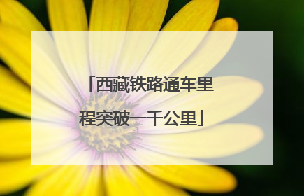 西藏铁路通车里程突破一千公里