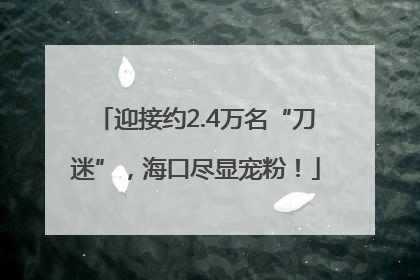 迎接约2.4万名“刀迷”，海口尽显宠粉！
