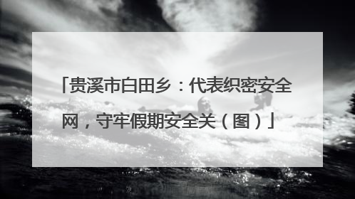 贵溪市白田乡：代表织密安全网，守牢假期安全关（图）