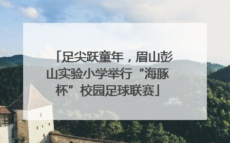 足尖跃童年，眉山彭山实验小学举行“海豚杯”校园足球联赛
