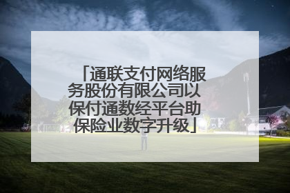 通联支付网络服务股份有限公司以保付通数经平台助保险业数字升级