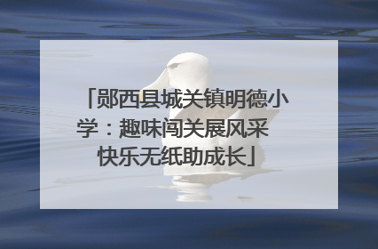 郧西县城关镇明德小学：趣味闯关展风采 快乐无纸助成长
