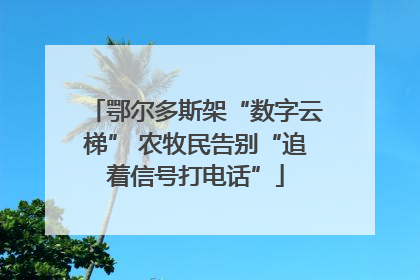 鄂尔多斯架“数字云梯” 农牧民告别“追着信号打电话”