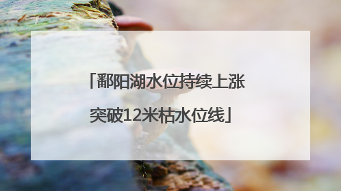 鄱阳湖水位持续上涨 突破12米枯水位线