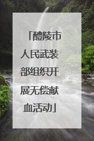 醴陵市人民武装部组织开展无偿献血活动