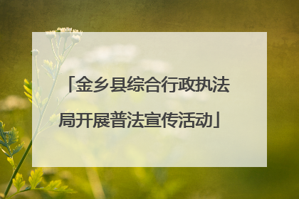 金乡县综合行政执法局开展普法宣传活动