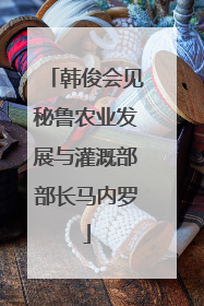 韩俊会见秘鲁农业发展与灌溉部部长马内罗