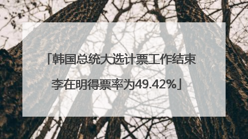 韩国总统大选计票工作结束 李在明得票率为49.42%