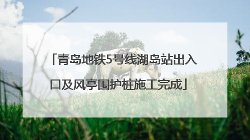 青岛地铁5号线湖岛站出入口及风亭围护桩施工完成