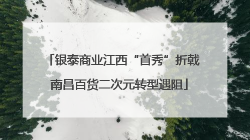 银泰商业江西“首秀”折戟 南昌百货二次元转型遇阻