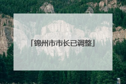 锦州市市长已调整