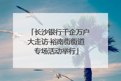 长沙银行千企万户大走访·裕南街街道专场活动举行