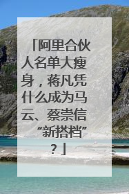 阿里合伙人名单大瘦身，蒋凡凭什么成为马云、蔡崇信“新搭档”？