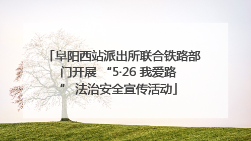阜阳西站派出所联合铁路部门开展 “5·26 我爱路” 法治安全宣传活动