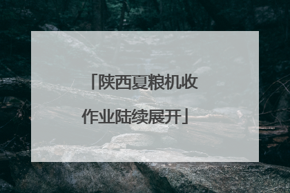 陕西夏粮机收作业陆续展开