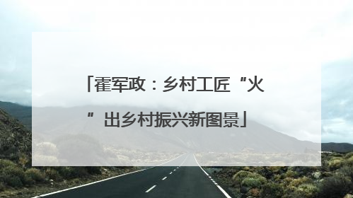 霍军政：乡村工匠“火”出乡村振兴新图景