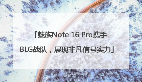 魅族Note 16 Pro携手BLG战队，展现非凡信号实力