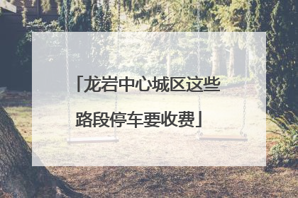 龙岩中心城区这些路段停车要收费