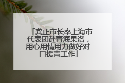 龚正市长率上海市代表团赴青海果洛，用心用情用力做好对口援青工作