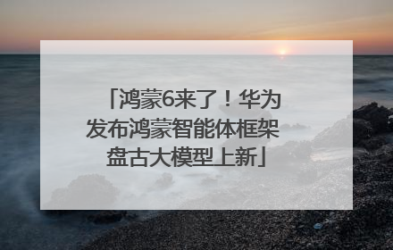 鸿蒙6来了！华为发布鸿蒙智能体框架 盘古大模型上新