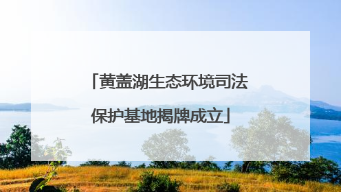 黄盖湖生态环境司法保护基地揭牌成立