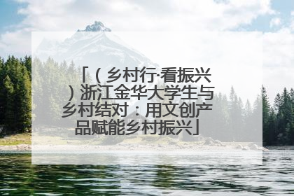 （乡村行·看振兴）浙江金华大学生与乡村结对：用文创产品赋能乡村振兴