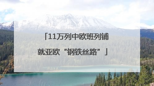 11万列中欧班列铺就亚欧“钢铁丝路”