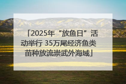 2025年“放鱼日”活动举行 35万尾经济鱼类苗种放流崇武外海域