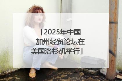 2025年中国—加州经贸论坛在美国洛杉矶举行
