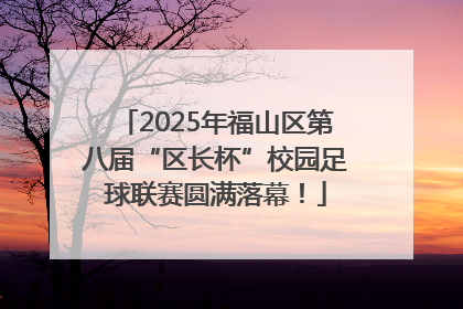 2025年福山区第八届“区长杯”校园足球联赛圆满落幕！