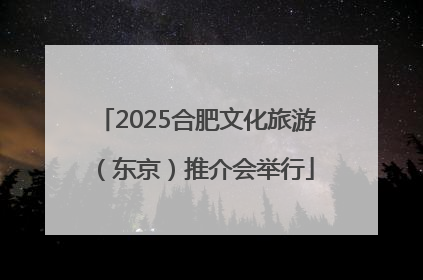 2025合肥文化旅游（东京）推介会举行