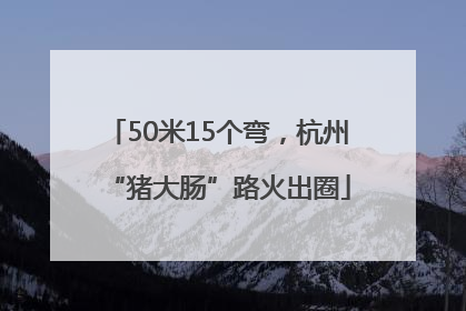 50米15个弯，杭州“猪大肠”路火出圈
